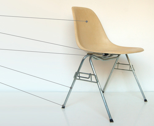 Eames Herman Miller replacement Feet Glides for Fiberglass Shell Chairs 
